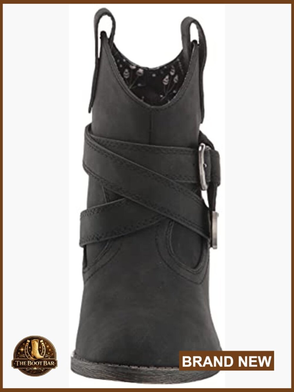Faux Leather Ankle Booties with Block Heel & Pull Tabs - Picture 2 of 7